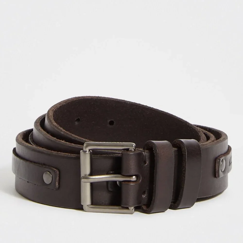 AllSaints Varick Leather Belt